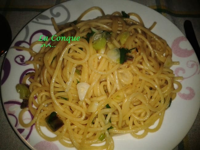 Spaghettis ail et persil