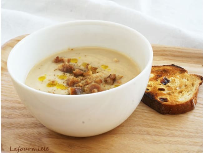 Velouté de topinambours et marrons