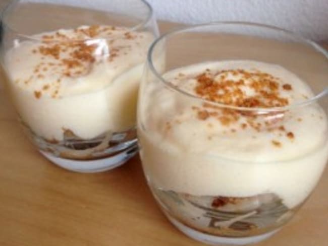 Verrines légères poire et speculoos