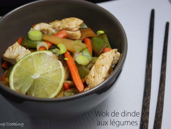 Wok de dinde aux légumes