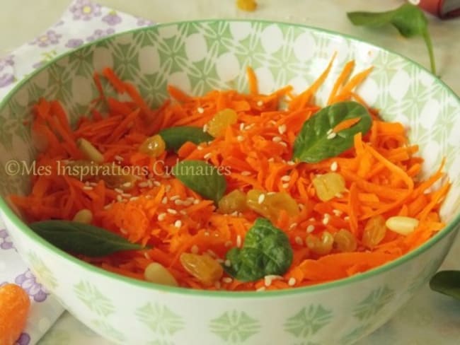 Salade de carottes l'orange et sesame