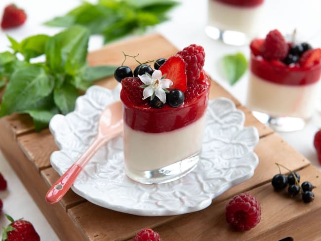 Panna cotta aux fruits rouges