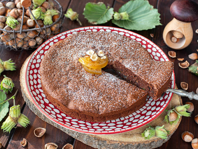 Gâteau chocolat noisettes