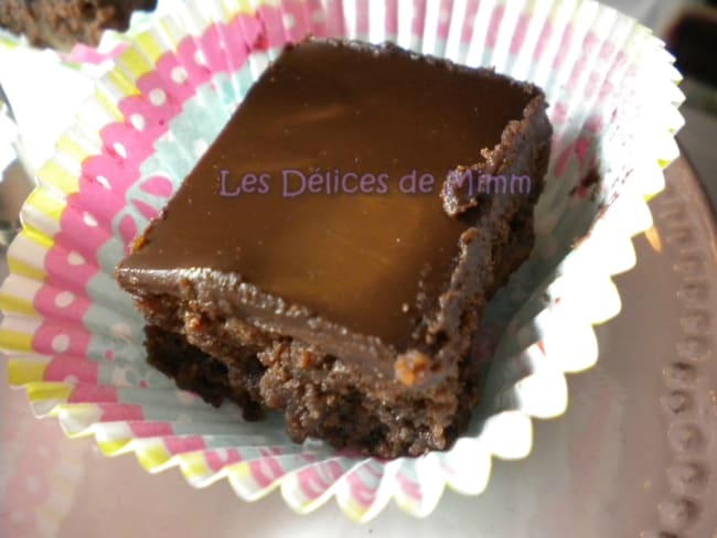 Brownies aux noix de pécan, ganache à l'Amaretto