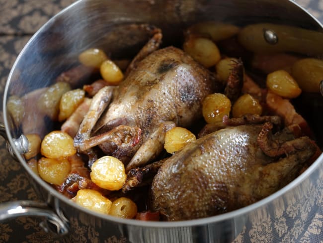 Pigeon en cocotte à la française