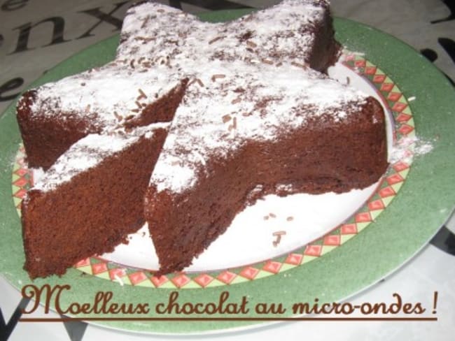 Gâteau moelleux au chocolat au micro ondes