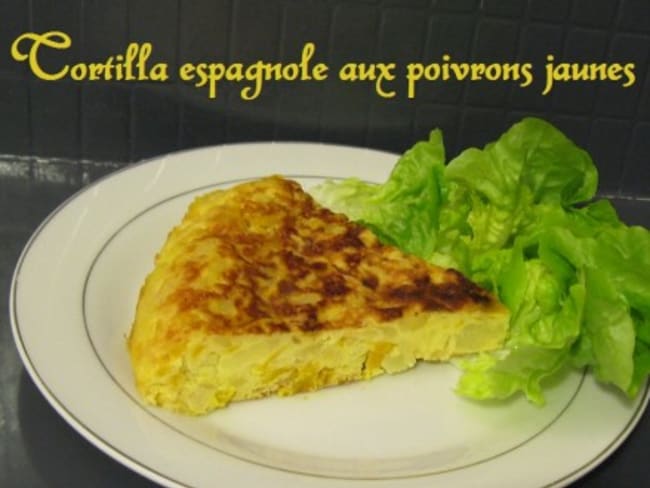 Tortilla espagnole aux poivrons jaunes