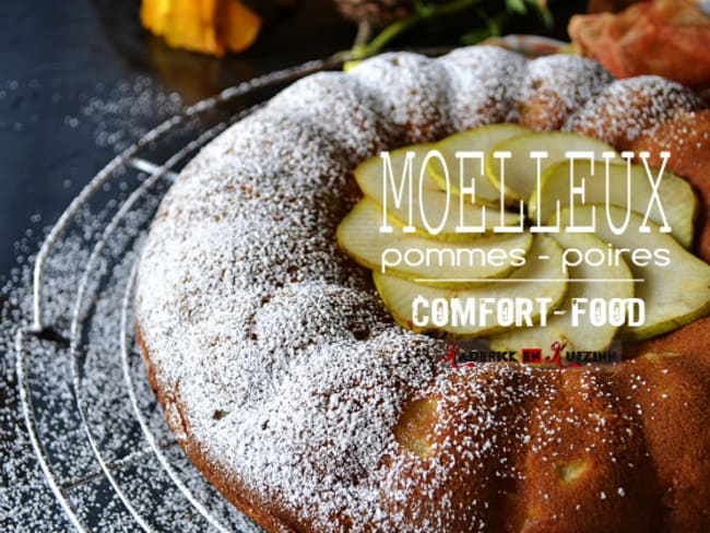 Moelleux d'amandes aux pommes et poires