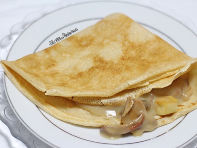 Crêpes à la bières fourrées à la béchamel aux bolets et tofu