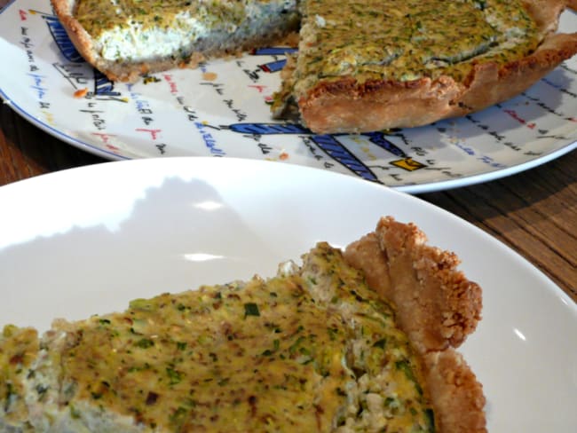 Quiche courgettes-champignons