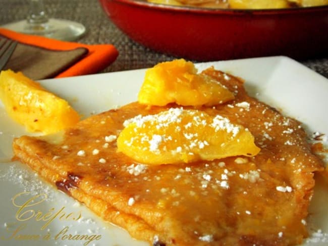 Crêpes sans oeufs et sauce à l'orange