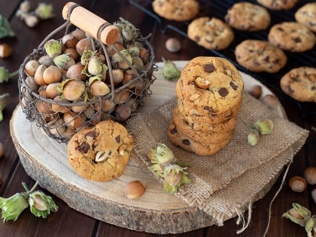 Cookies chocolat noisettes