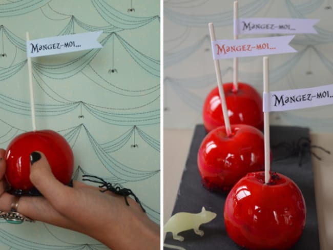 Pommes d’amour empoisonnées pour Halloween comme à la fête foraine