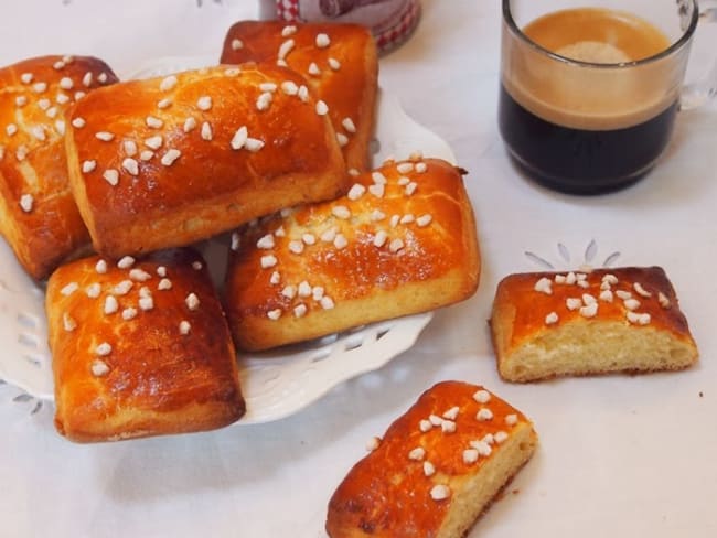 Rectangles briochés au sucre d'après une recette de Christophe Felder