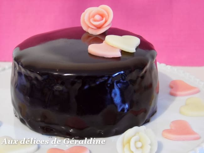 Succès au chocolat, coeur de framboise