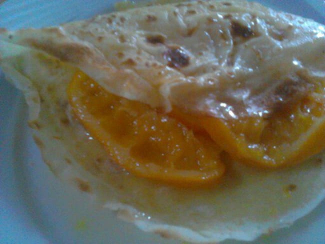 Crêpes aux oranges confites