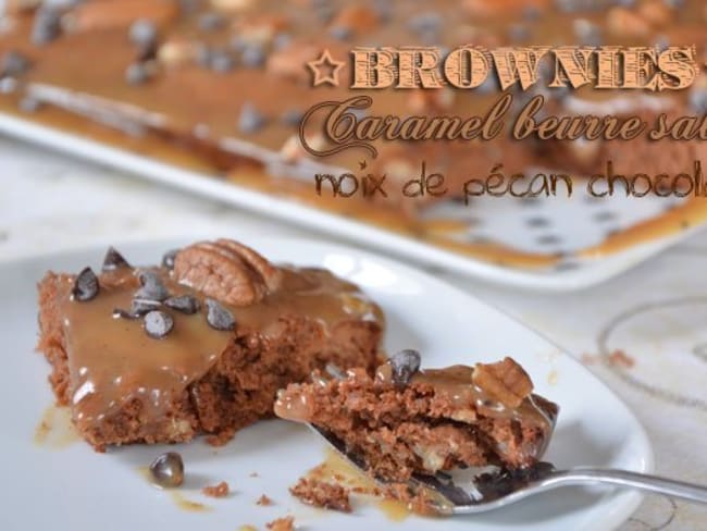Brownies caramel chocolat noix de pécan