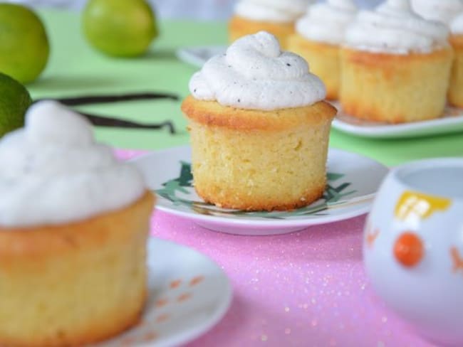 Cupcakes noix de coco vanille et citron vert