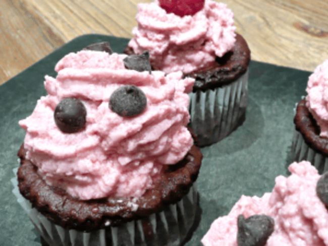 Cupcakes chocolat-framboise