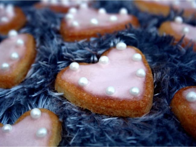 Coeurs sablés de Saint-Valentin