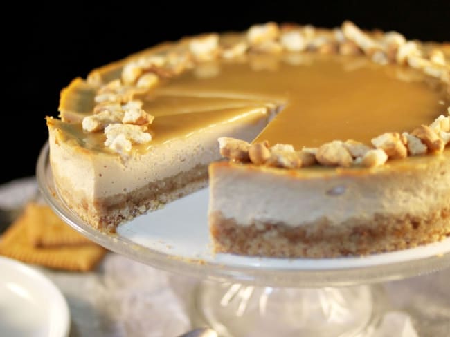 Cheesecake aux petits-beurre et caramel beurre salé