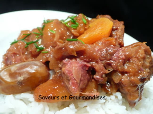 Tajine de veau aux fruits secs