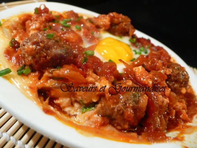 Tajine de kefta aux oeufs