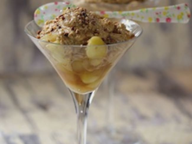 Pommes fondantes et mousse au caramel salé