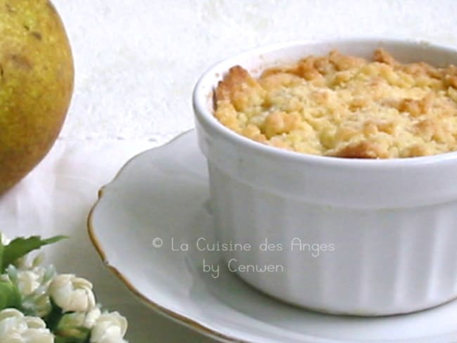 Crumble de poires au gingembre