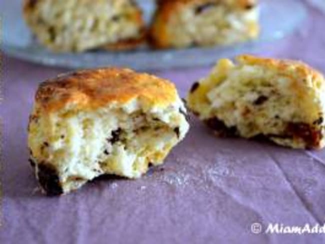 Scones pépites de chocolat et abricots secs