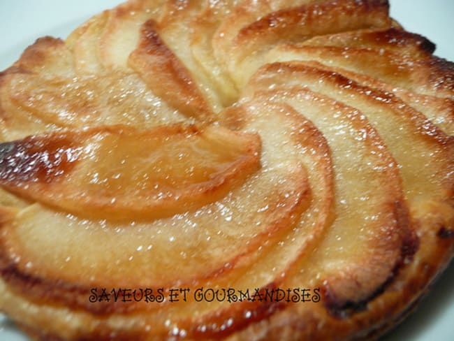 Tarte fine aux pommes.