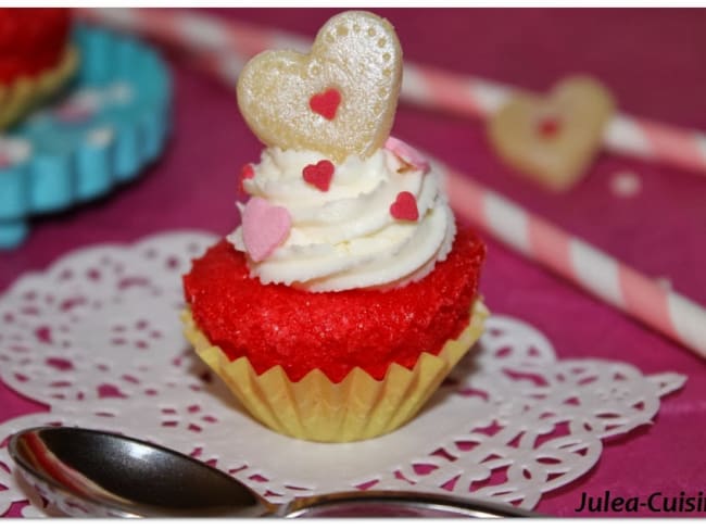 Cupcakes RedVelvet Vanille et glaçage Coquelicot