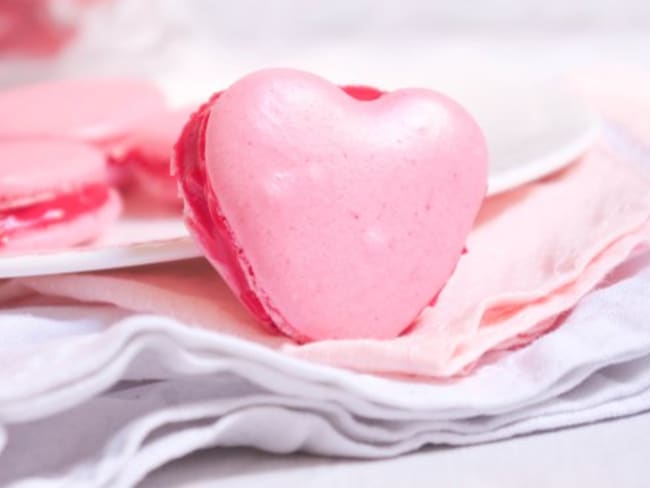 Macarons coeur pour la Saint-Valentin