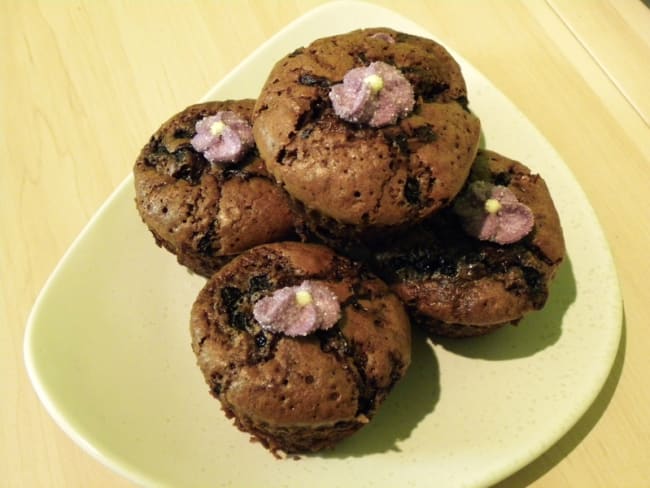 Muffins au chocolat et aux myrtilles