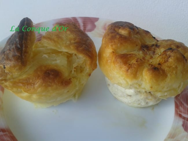 Cakes feuilletés à la ricotta et tomates séchées à l'huile d'olive