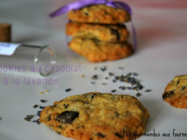 Cookies au chocolat et à la lavande