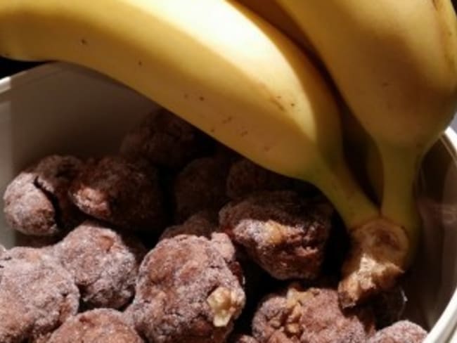 Craquelés cacao, banane et amandes