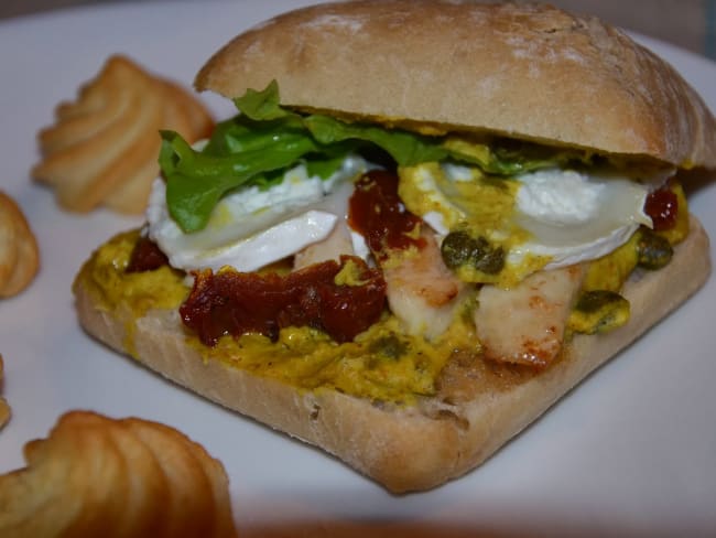 Burgers de poulet au chèvre et curry