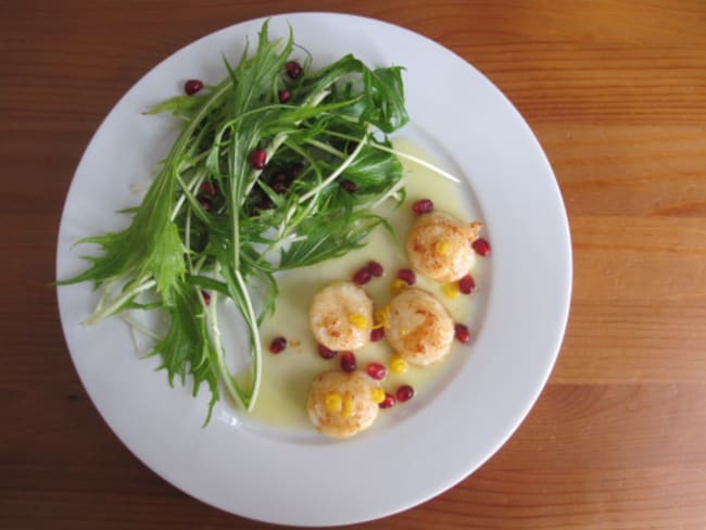 Coquilles Saint-Jacques meunière et beurre de bergamote