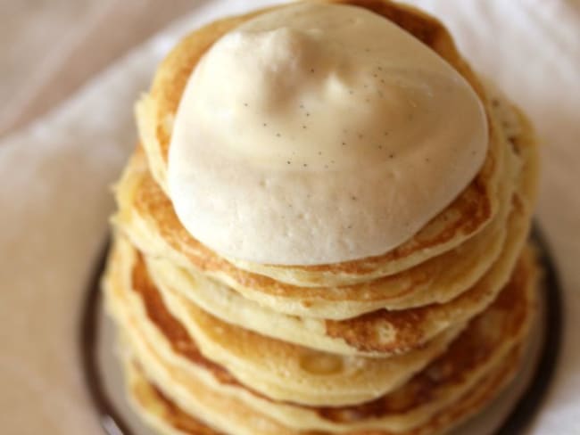 Pancakes et mousseline à la vanille de Madagascar