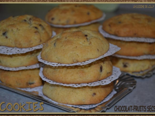 Cookies au chocolat et fruits secs