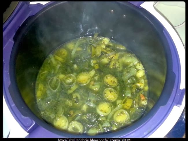 Soupe de légumes verts au Cookeo