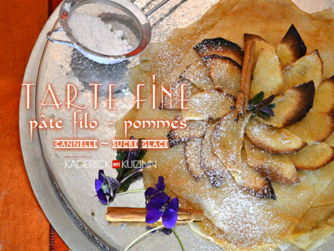 Tarte fine à la pâte filo et pommes bio pour Culino Versions