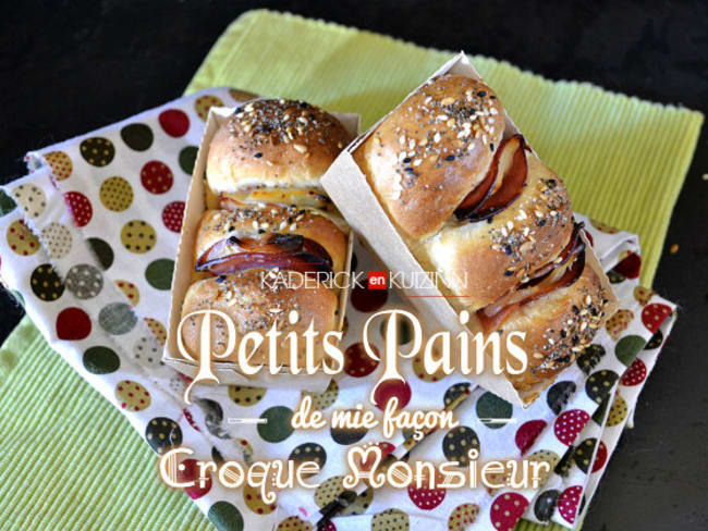 Petits pain de mie façon croque-monsieur