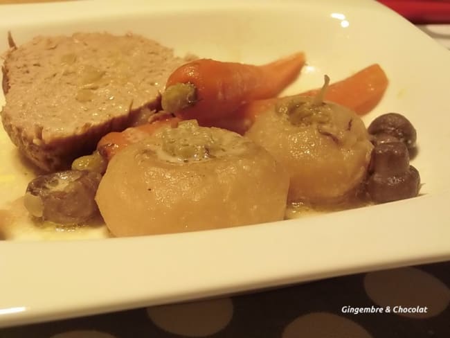 Cocotte de veau aux carottes et navets primeurs