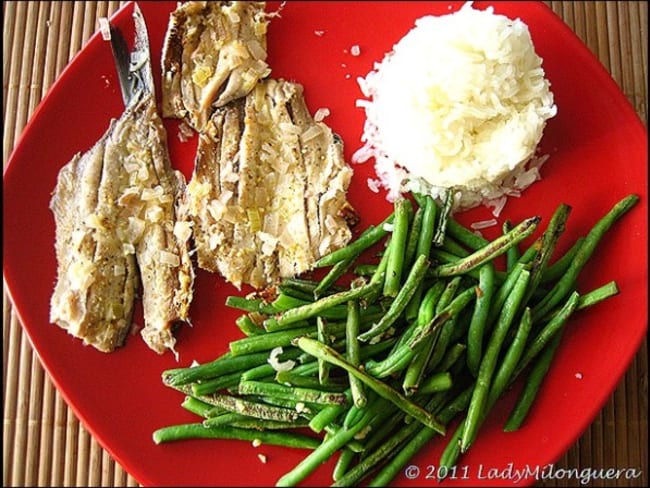 Papillotes de sardines aux haricots verts