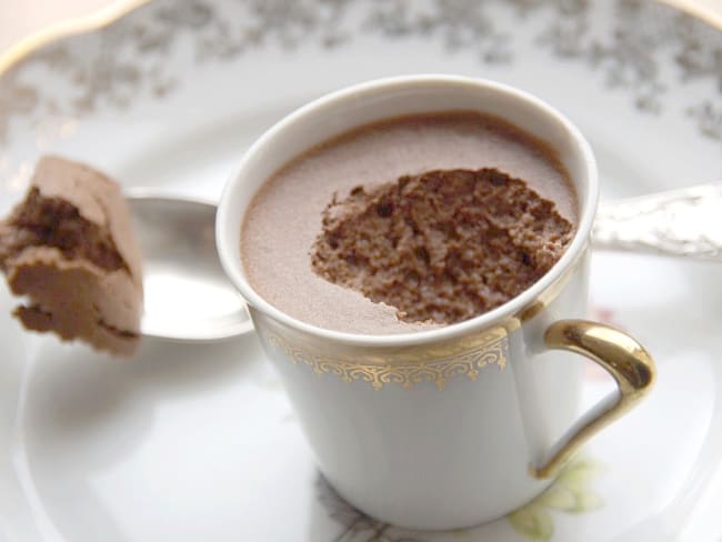 Mousse au chocolat au lait végétal