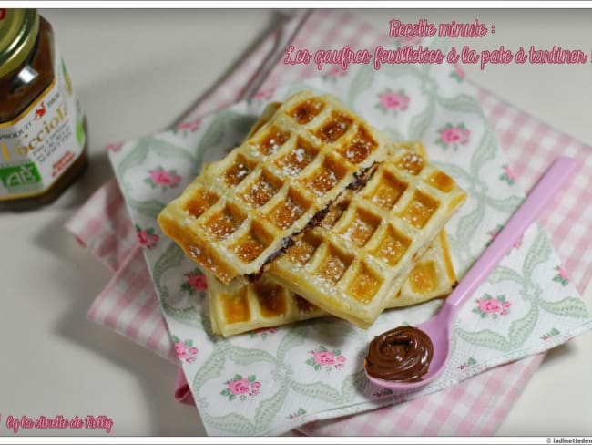 Gaufre feuilletée fourrée pâte à tartiner choco-noisette