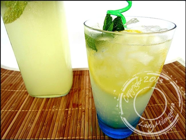 Limonade menthe et gingembre