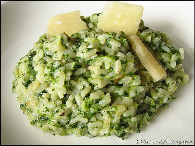 Risotto aux épinards et chèvre frais